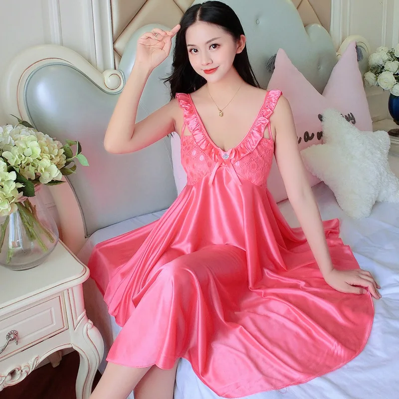 Женская одежда для сна свадебная ночная рубашка подружки невесты кружевная