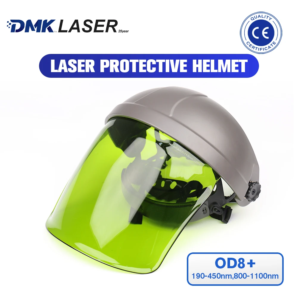 Фото Лазерная защитная маска DMK 190-450&800-1100нм OD8+ CE для защиты от излучения при лазерной сварке/резке/очистке волоконным лазером №1
