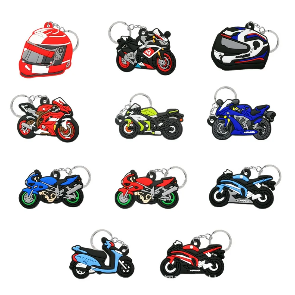 

Motorcycle Accessories PVC Key Chain Ring Pendant FOR YAMAHA YZF-R3 FZR 400 BWS 125 FOR KAWASAKI ER4N ER6N ER6F NINJA 125