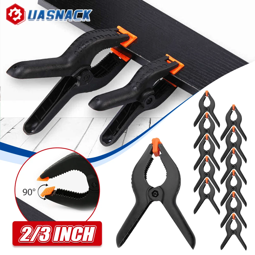 

2/3 Inch Woodworking Fixed Clip Woodworking Hand Tools Clamp Clip Hard Grip Ratchet Release Squeeze DIYhand Carpenter Tool Clamp