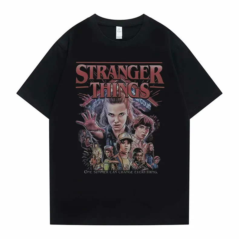 

Stranger Things Season 4 Hellfire Club Print Tshirt Tv Drama Horror Fantasy Teen T-shirt Men Women Oversized Fashion T Shirts