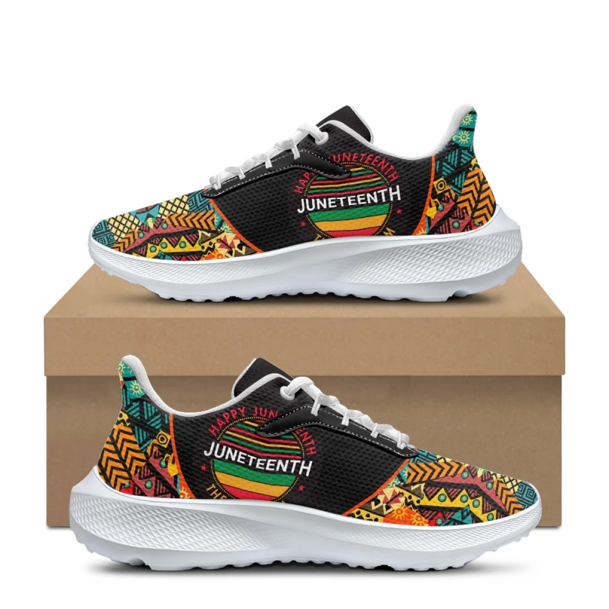 Hot Juneteenth 1865 African American Print Vulcanized Basketball Shoes
