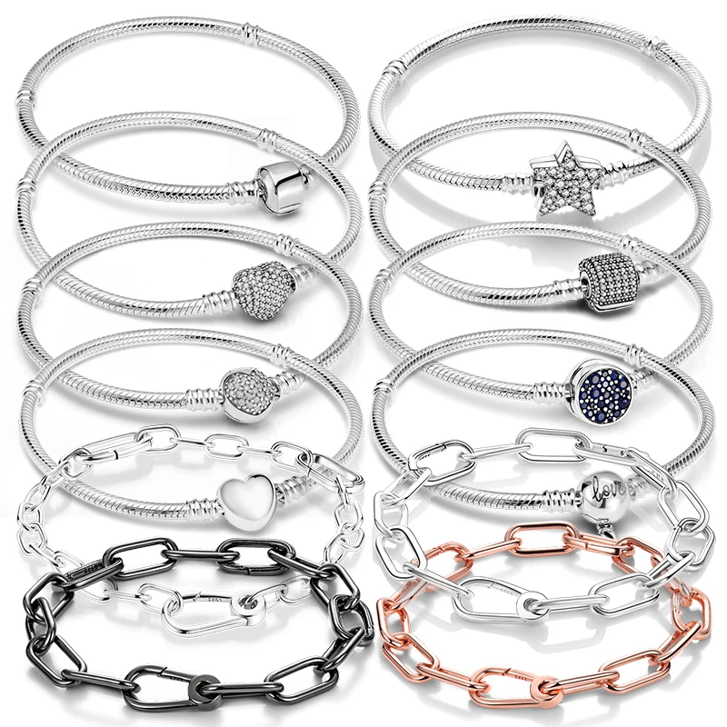 Женский браслет со змеиным плетением из серебра 925 пробы | Украшения и аксессуары