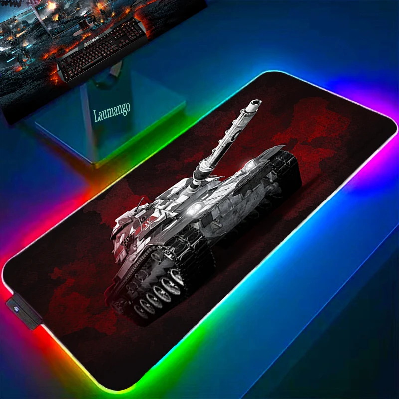 

Computer Desk Accessories World of Tanks Gaming Keyboard Pad Large RGB Anime Mousepad Company Deskmat Mouse Mats Xxl Table Pads