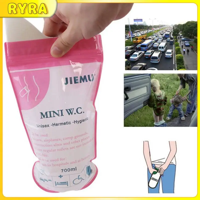 5Pcs Outdoor Emergency Urinate Bags 700ml Easy Take Piss Bags Travel Mini Mobile Toilet For Baby/Women/Men Vomit Bag Drop Ship