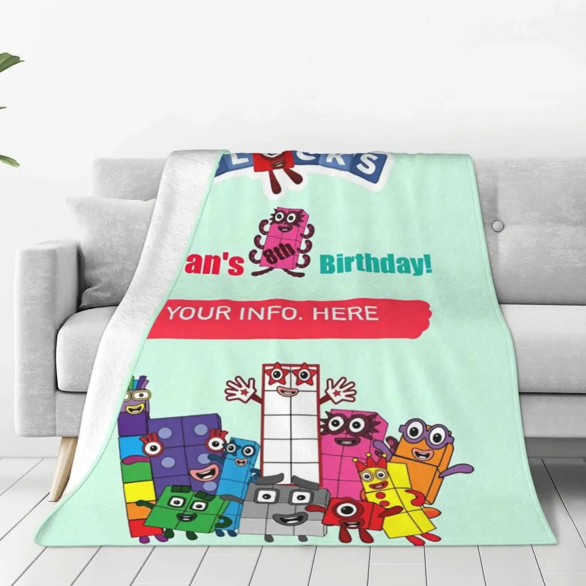 N-Numberblocks-s мультяшные одеяла фланелевое одеяло для кемпинга теплое мягкое