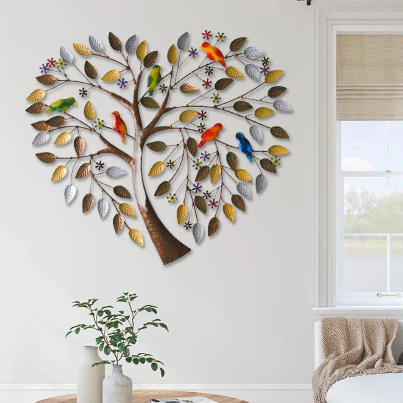 

Настенный декор «Древо жизни», украшение на стену с птицами, для балкона, патио, крыльца, спальни, гостиной, гаража