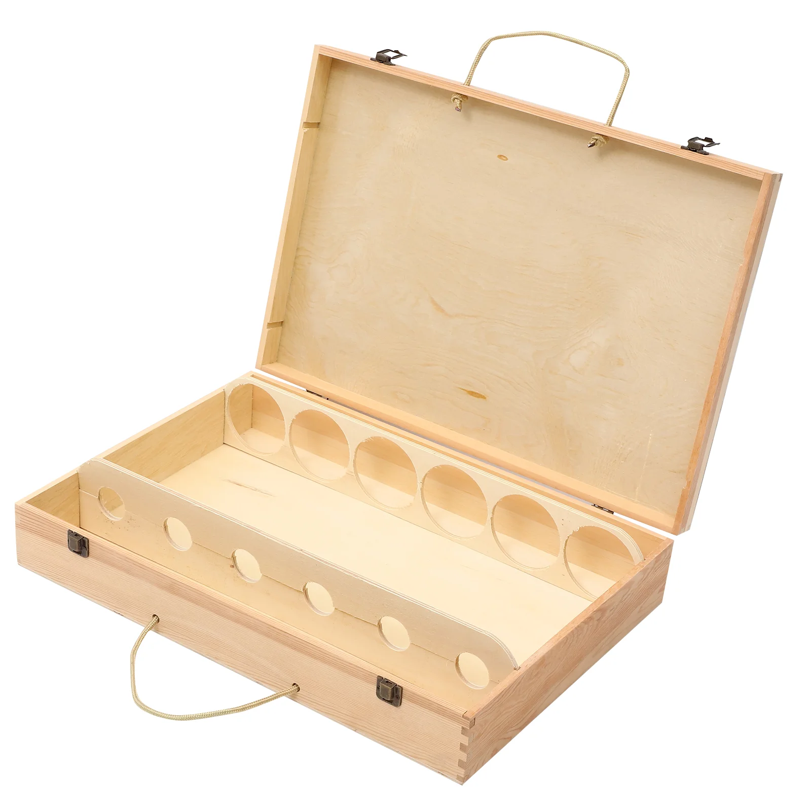 

Red Wooden Box Wooden Rack Carrier Wooden Bottle Carrier