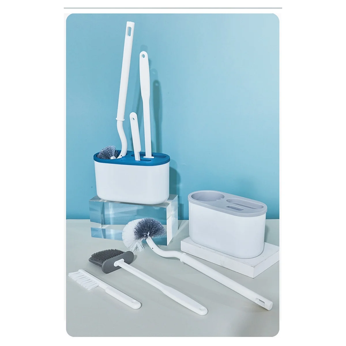 3 в 1 силиконовая настенная щетка для унитаза