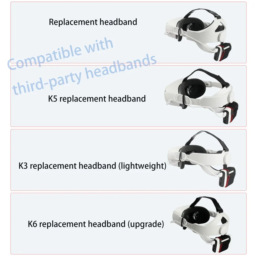Повязка на голову батарея задняя зажим держатель для Oculus Quest 2 мета-квест 3 Внешний