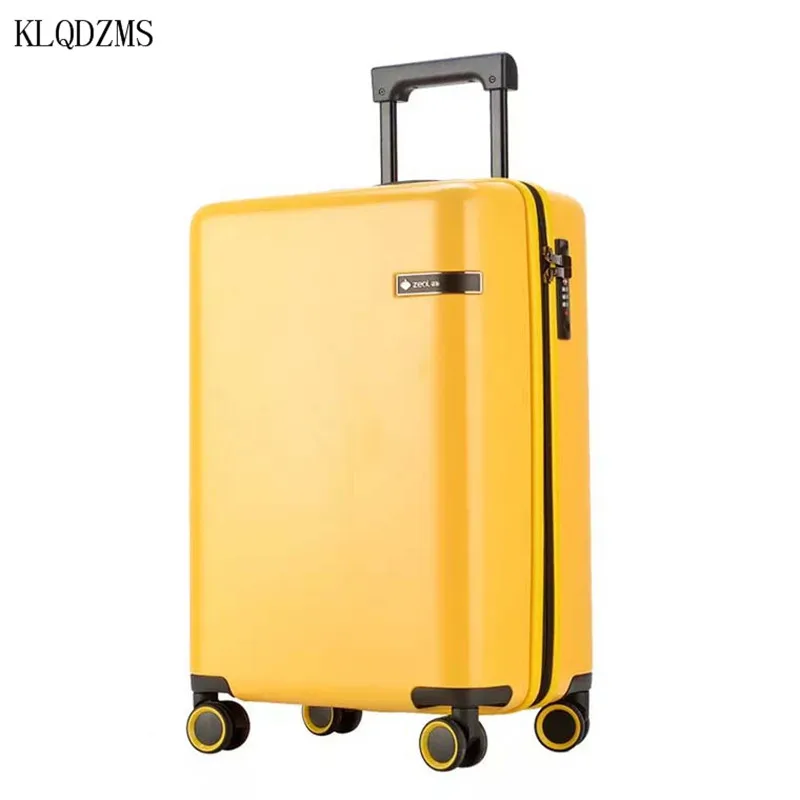 

KLQDZMS Fashion Macaron Color Trolley Case Female Tide 20 "24 Inch Mute Universal Wheel Luggage Student Suitcase Boarding Case