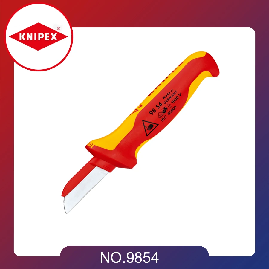 Оригинальный кабельный нож KNIPEX 9854 протестированный VDE изолированная
