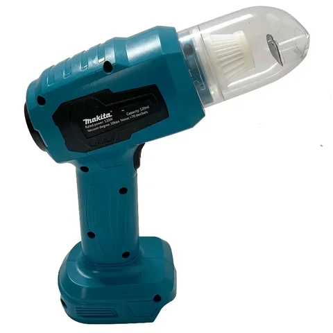 Беспроводной пылесос Makita 18 В: 200 Вт, 10000 Па, емкость 180 мл, 7 насадок, для эффективных средств для чистки автомобилей и спичного пространства