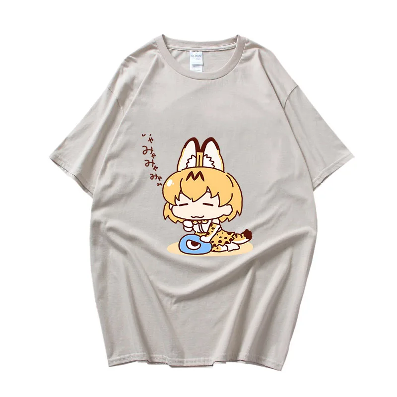 

Kemono Friends Serval Gothic T-shirts Aesthetic Clothes 100% Cotton Graphic T Shirts Women/men Harajuku Originality Short Sleeve