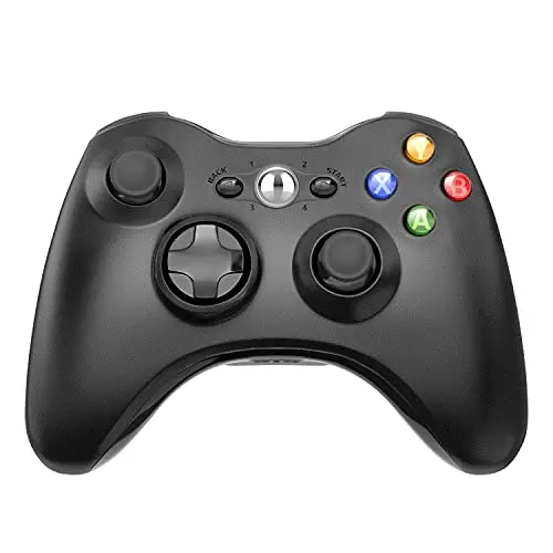 Wireless Controller for Xbox 360, Astarry 2.4GHZ Game Controller Gamepad Joystick for Xbox & Slim 360 PC Windows 7, 8, 10 Black