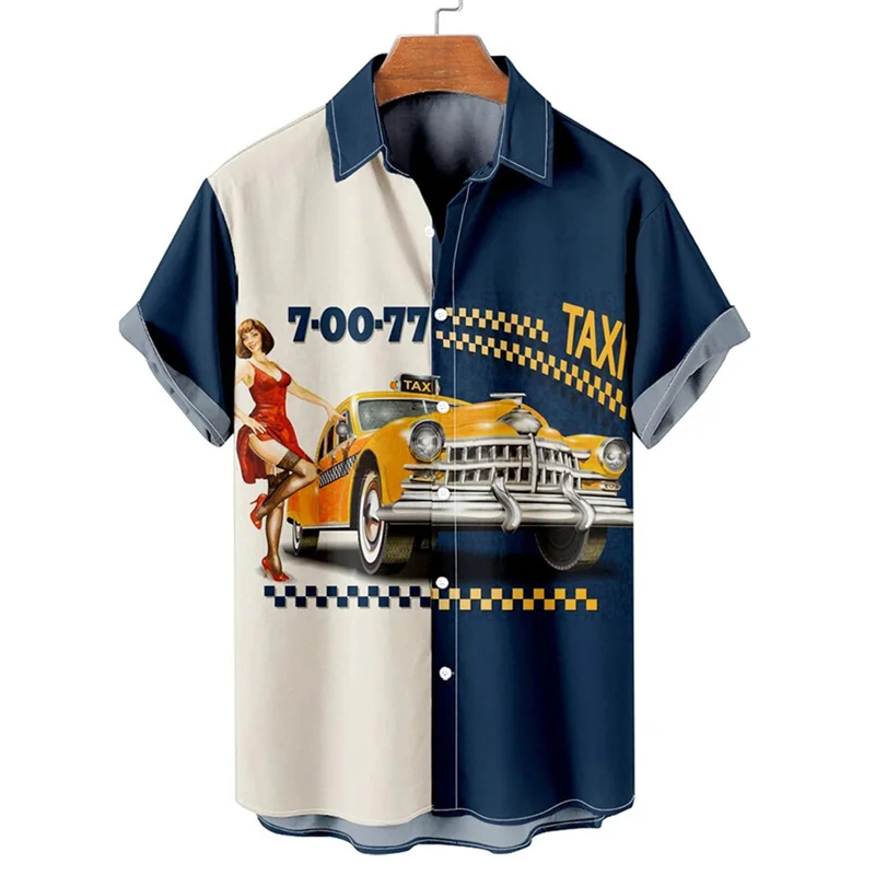 

Hawaiian Vacation Shirts for Men Cool Oversized Clothing 6XL Casual 3D Modern Girl Graphic Vintage Clothes Summer Fashion Shirts