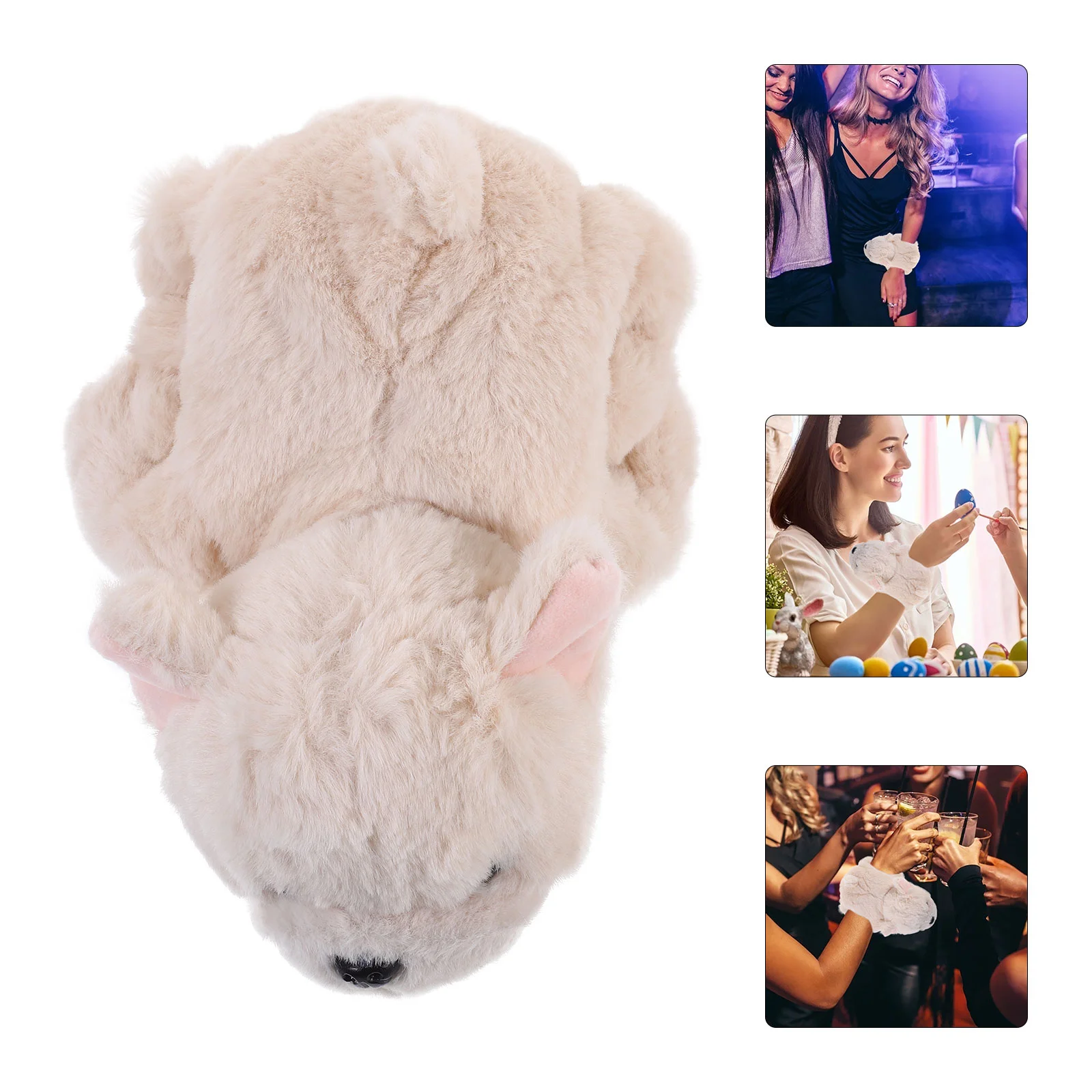 

Stuffed Hugger Bracelet Decorate Cartoon Slap Party Favor Cute Wrist Animal Pp Cotton Plush Snap Decorative Child Gift