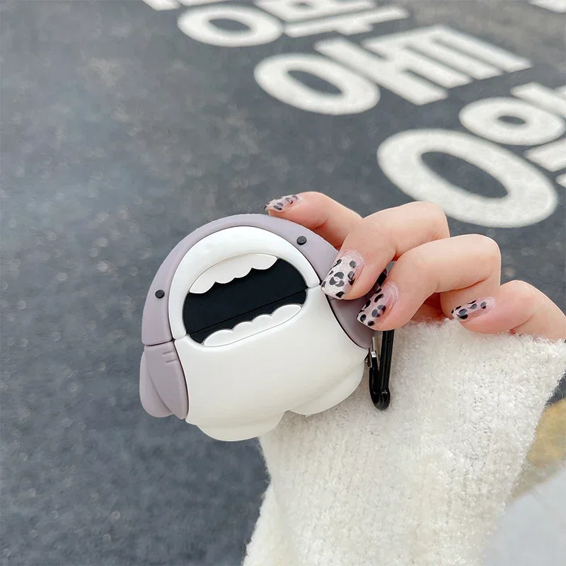 Чехол для AirPods 4 2024 силиконовый чехол Shark Apple airpods pro2 3 милый защитный 1 2 сумка