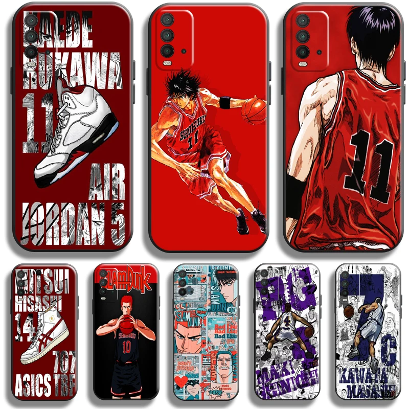

Anime SLAM DUNK Phone Case For Xiaomi Redmi Note 10 10T 10S 9 9S 9T 5G 8 8T Pro Redmi 10 9 9A 9T 9C 8 8A Liquid Silicon Back
