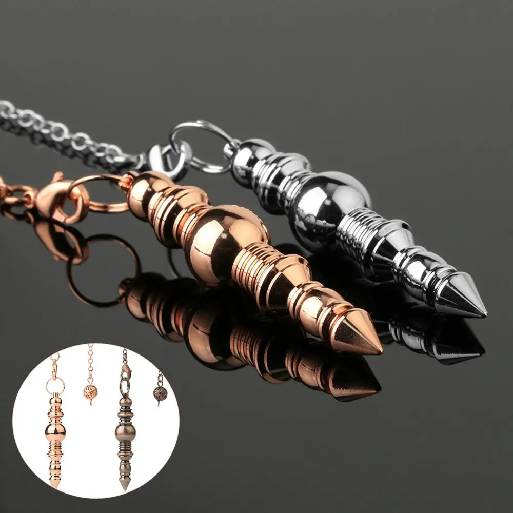 

Dowsing Pendulums Divination Spiritual Metal Pendulum for Gold Silver Color Pendant Wicca Metaphysical Pendulo