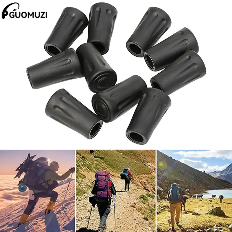 

10 шт./лот Треккинговая палка для скандинавской ходьбы, тростник для скалолазания, сменный альпеншток, протектор для наружного лагеря, поход...