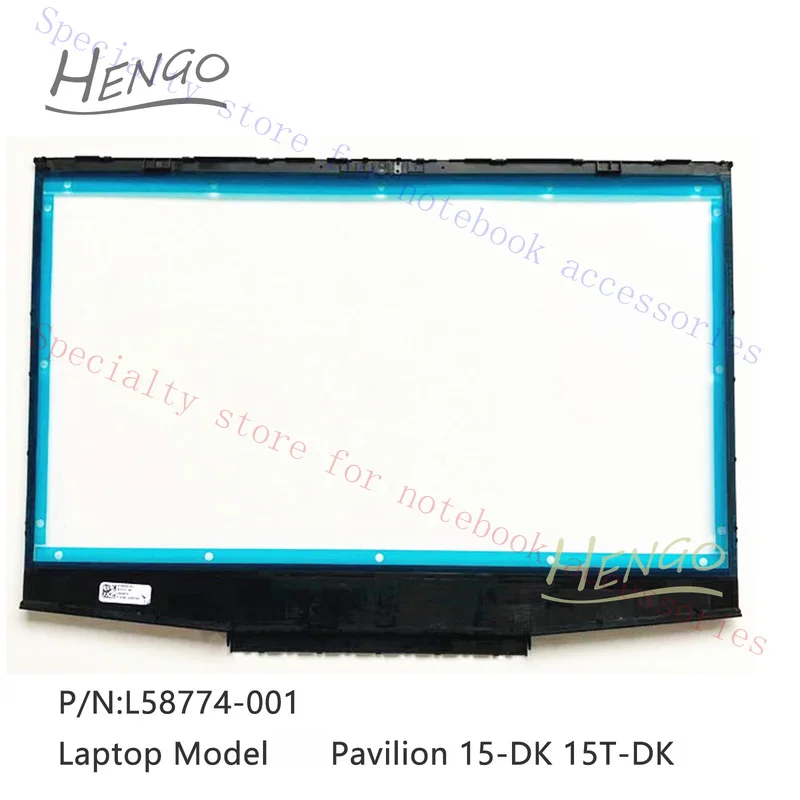 Фото R+ Абсолютно новый, подходит для задней крышки LCD HP Pavilion 15-DK 15T-DK, задняя крышка с зеленым логотипом + рамка. №3