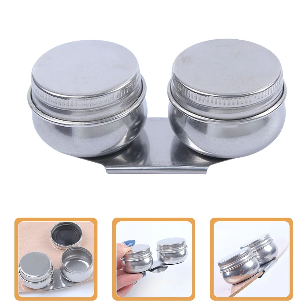 

Stainless Steel Pot Double Dipper Painting Oil Coloring Cup Cleaning Tools