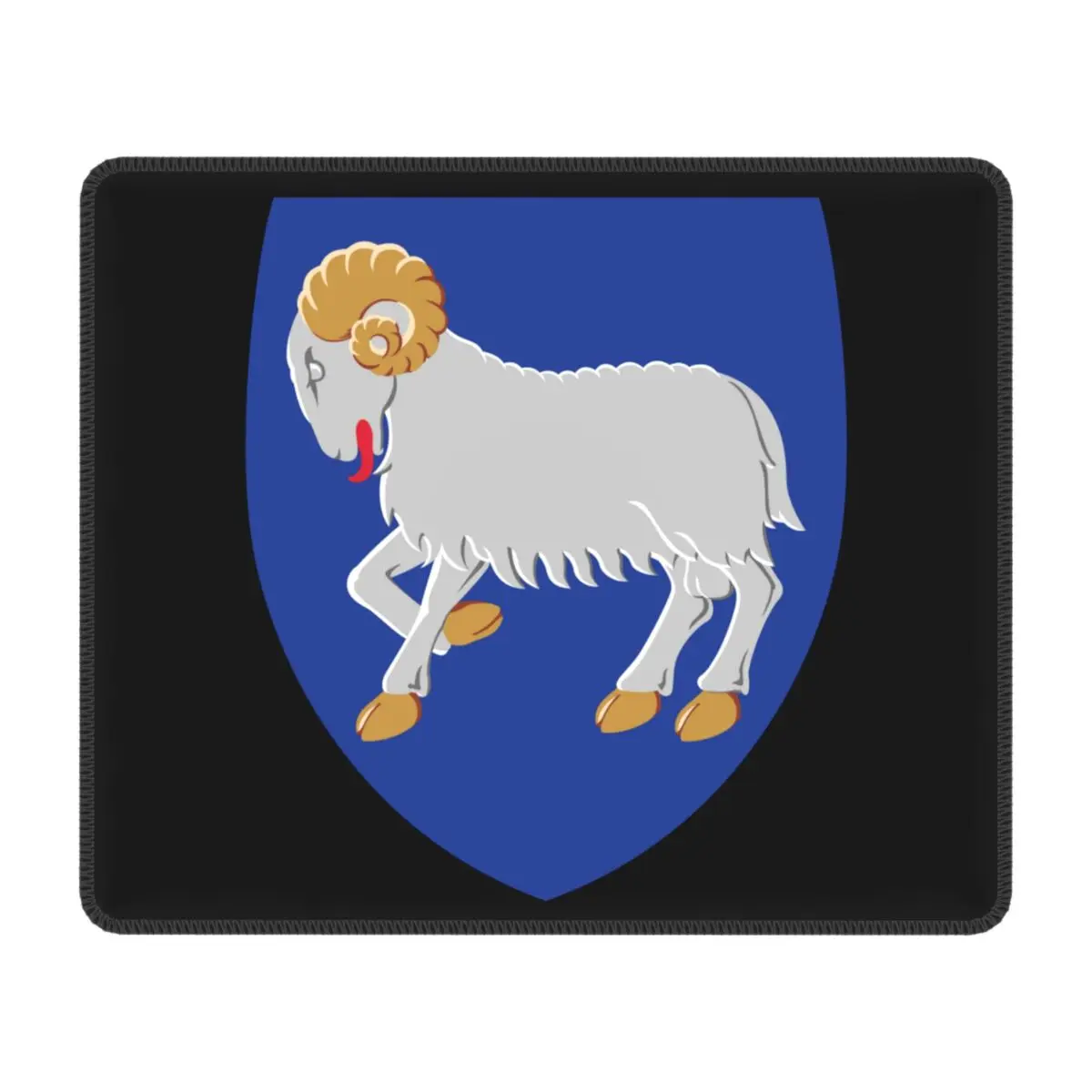 

Custom PC Gaming Mouse Pad Non Slip Rubber Base Coat Of Arms Of The Faroe Islands Mousepad Office Desktop Mat