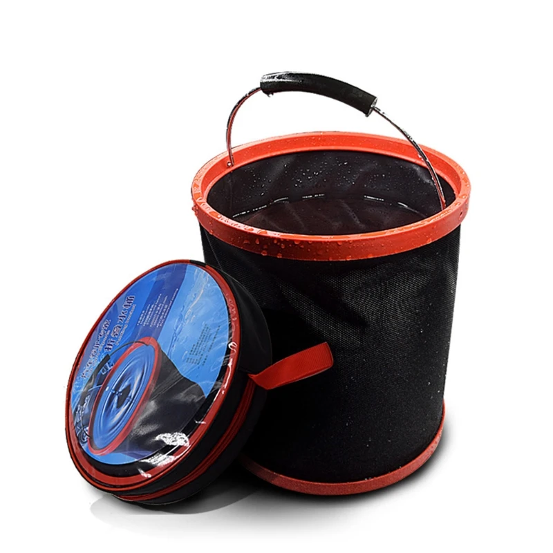 

12L Camping Fishing Hiking Traveling Collapsible Bucket with Lid Folding Bucket