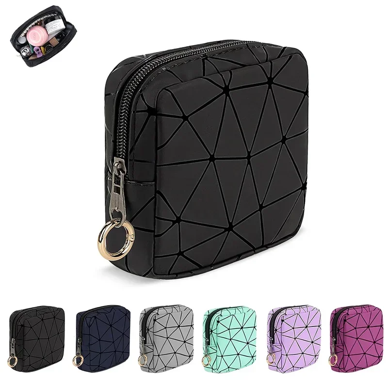 Женская косметичка для кошелька маленькая милая в стиле преппи на молнии кошелек