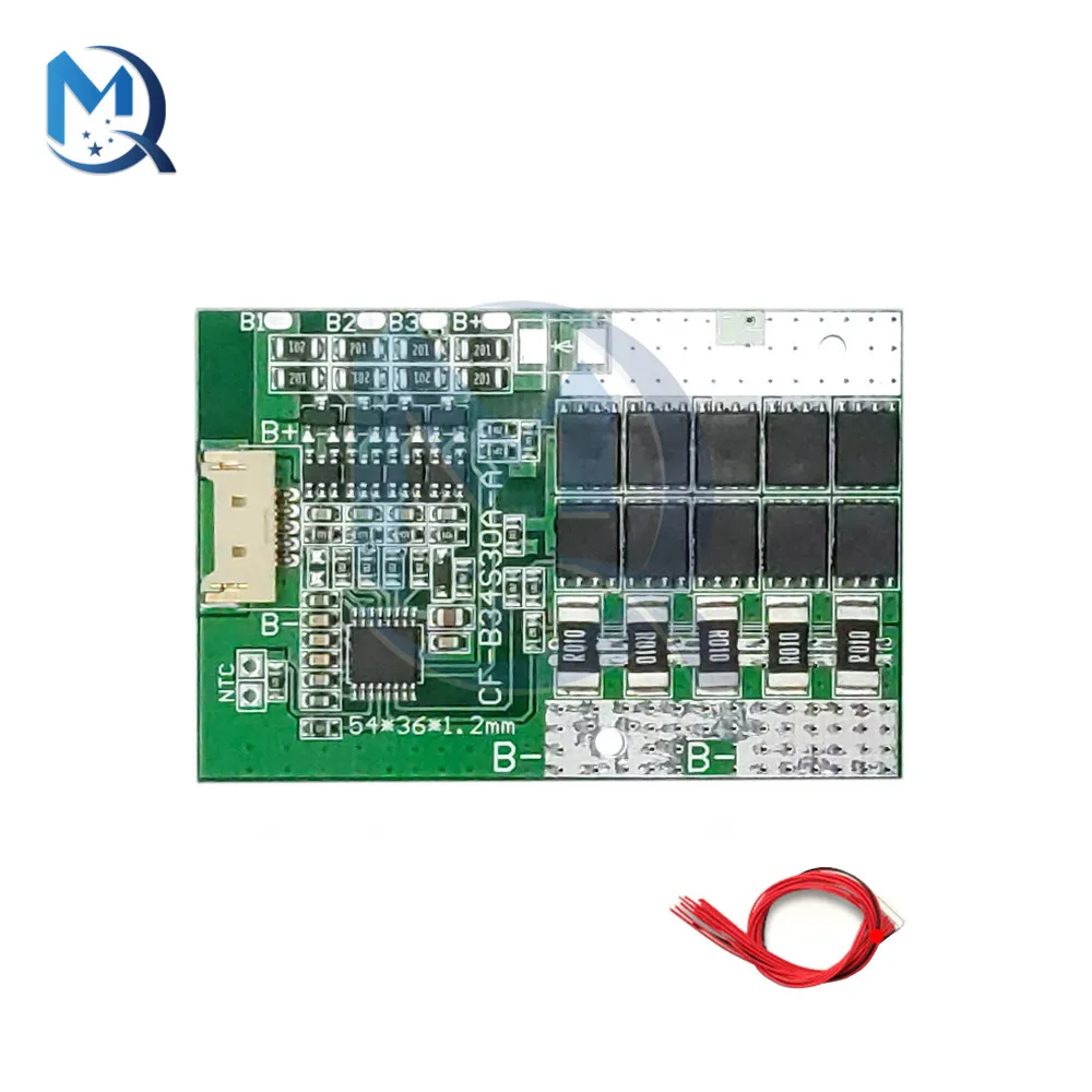 

4S ternary iron lithium 14V16.8V lithium battery protection board 18650 battery protection board BMS with balance