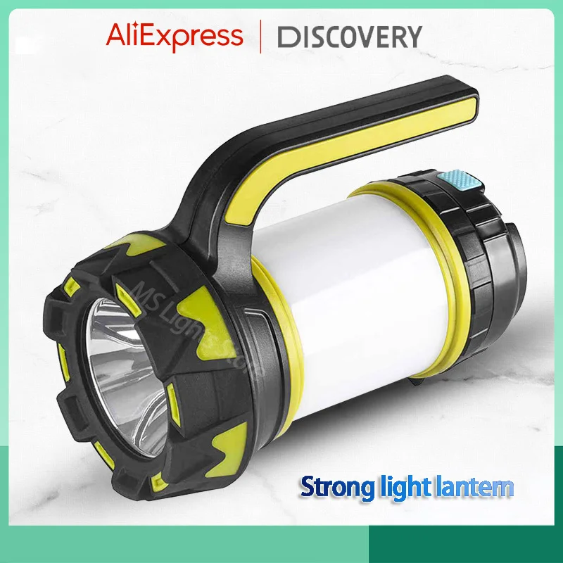 

Light Rechargeable Spotlight Waterproof Searchlight Lamp Camping Torch Dimmable Emergency Work Light Flashlight Camp