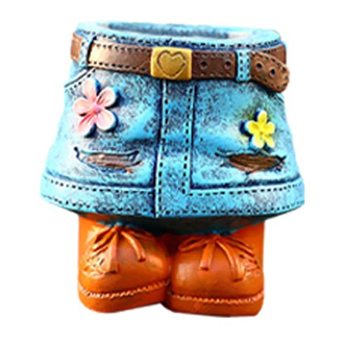 Уникальная джинсовая юбка в виде горшка для растений помещении искусственная