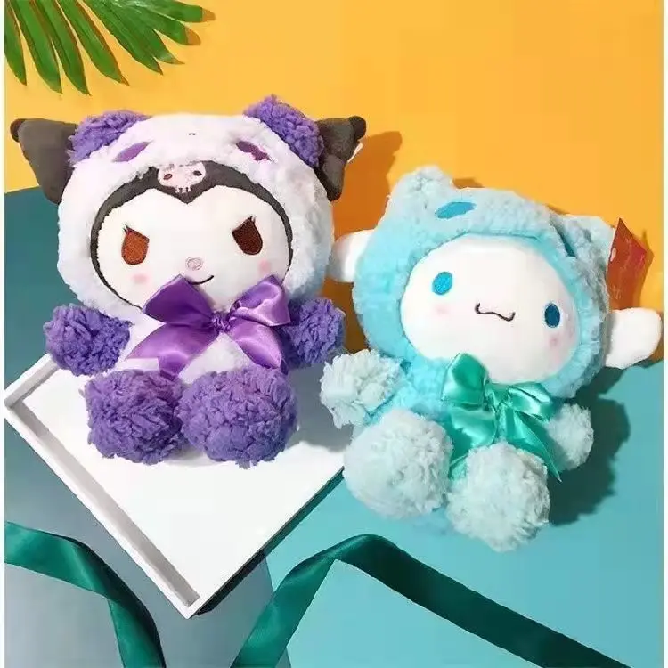 

Sanrio Kuromi My Melody Cinnamoroll Cute Exquisite Cartoon Anime Transforms Into Panda Sheep Doll Pillow Doll Plush Toys