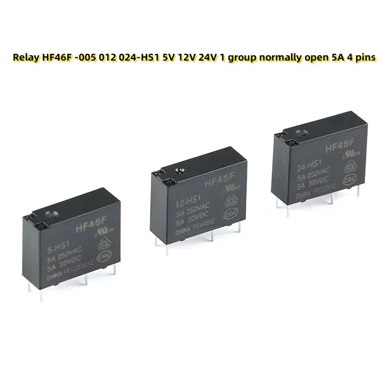 10 шт. реле HF46F-005 012 024-HS1 5 В 12 24 1 группа нормально разомкнутых А 4 контакта