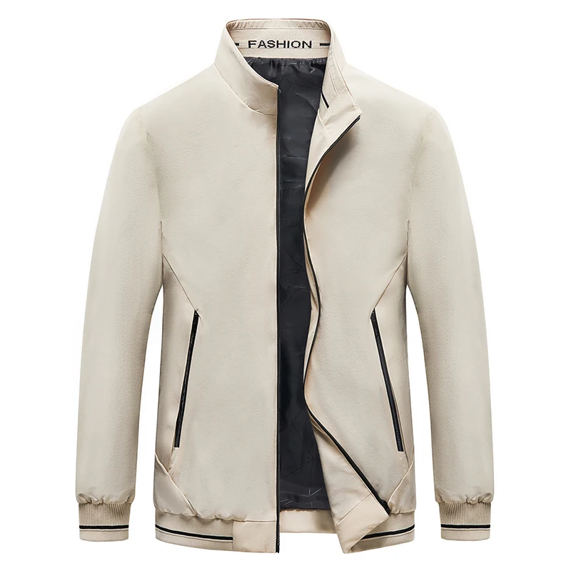 Spring and Autumn Casual Jacket Men's Jacket Simple and Comfortable Single-shirt Business Men's Fashion Cardigan Large Size Coat