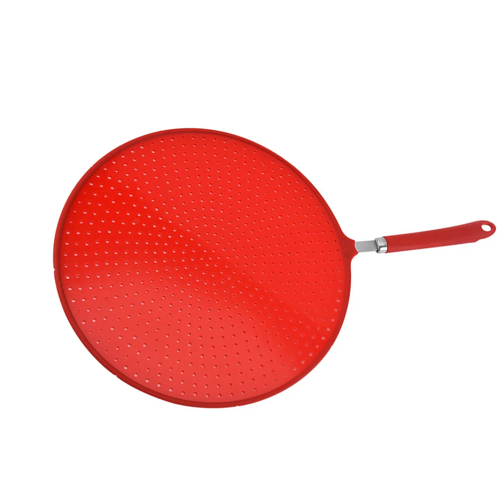 

Screen Splatter Oil Pan Cover Frying Guard Silicone Grease Cooking Strainer Potshield Drain Board Anti Lid Proof Proofing Mesh