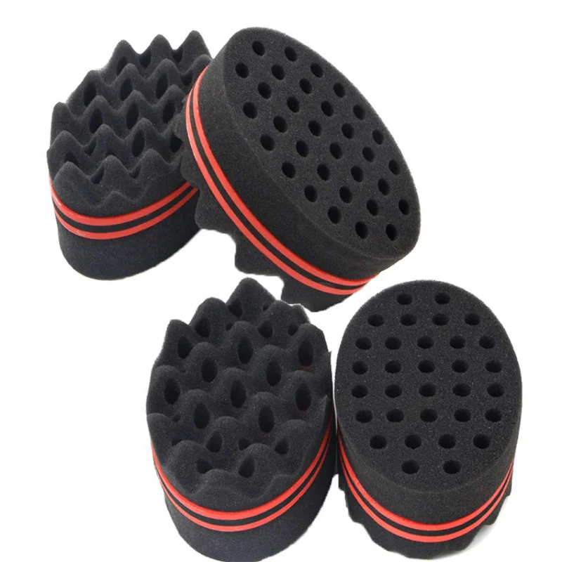 African Magic Barber Sponge Hair Brush For Black Man Hair Twist Sponge Double Sided Magic Hair Curl Weave Dreads Sponge Brush