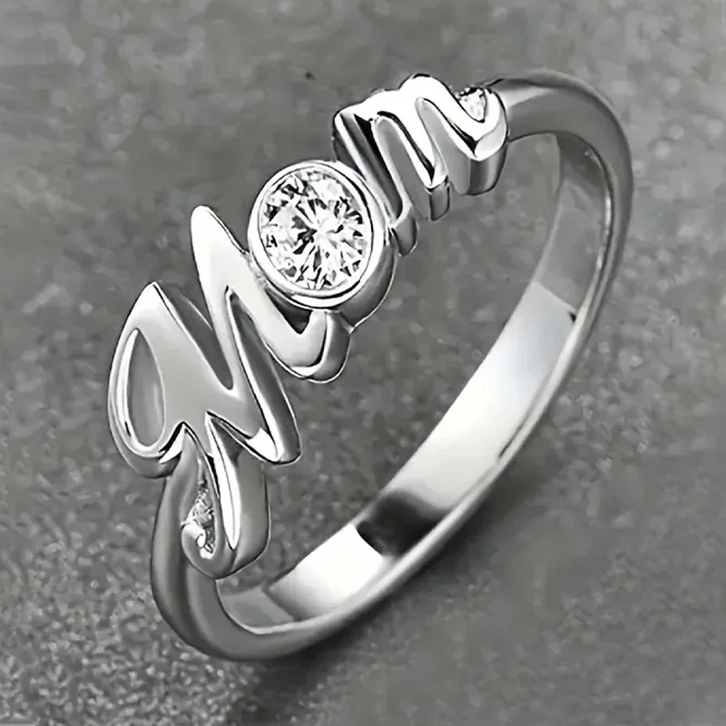 Huitan модные кольца из стерлингового серебра 925 пробы для мамы необычный подарок