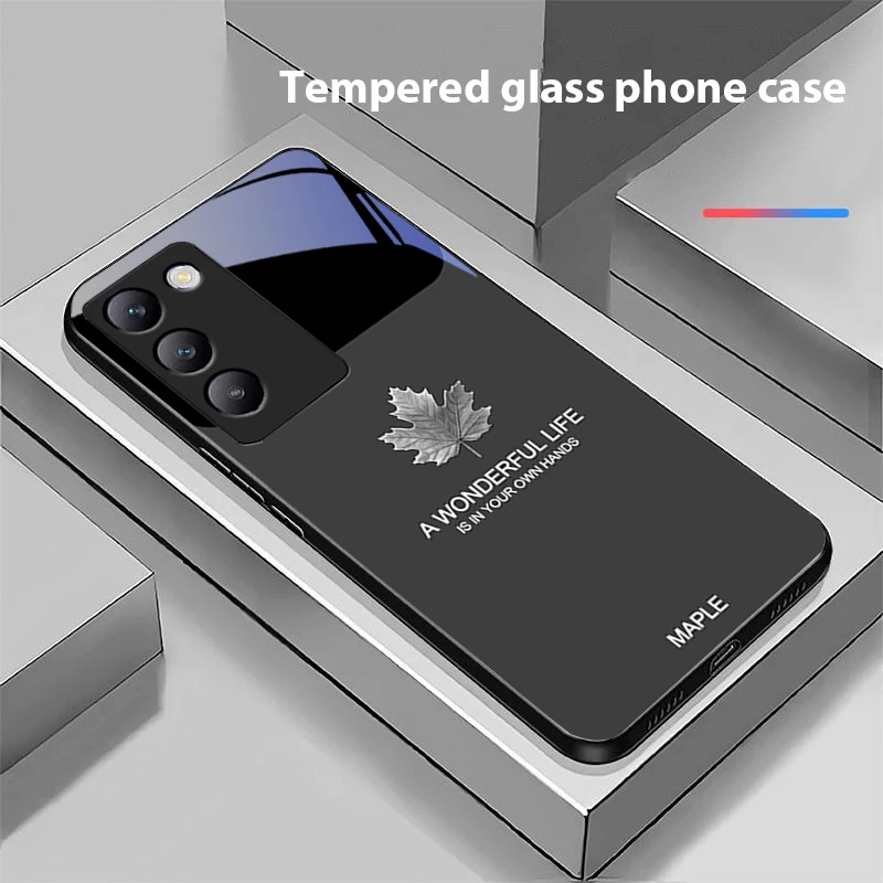 Коричневые кленовые листья для Y72 33S 11 03 36 96 Lite 35 16 Iqoo 12 V40 SE 5G 29 40 21 30 X80 Pro Vivo черный