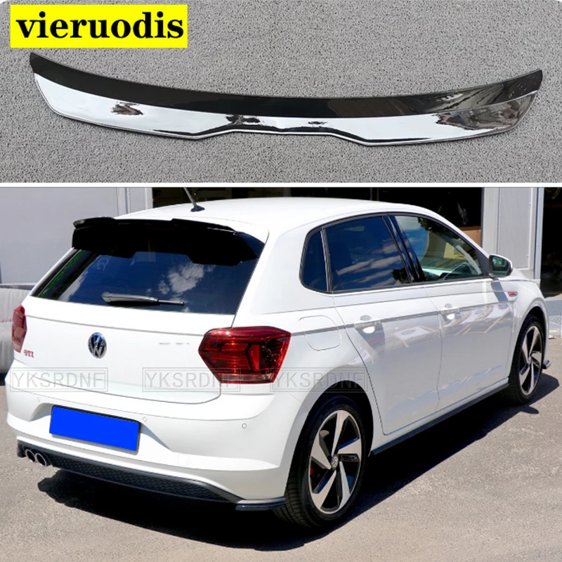 

Спойлер удлинитель для Volkswagen Polo AW MK6 спойлер губа из АБС-пластика глянцевый черный для VW Polo AW GTI R-Line 2018 - UP крыло на крышу