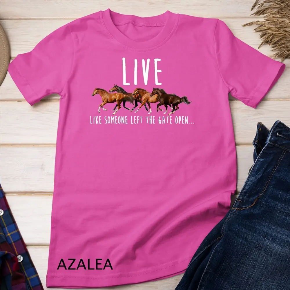 Футболка с лошадью живите как кто-то оставил ворота открытая футболка унисекс