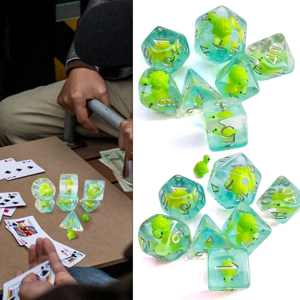

Детали для настольной игры, многогранная настольная игра, наполненная черепахой, развлекательные игрушки, набор костей для животных, игровой аксессуар