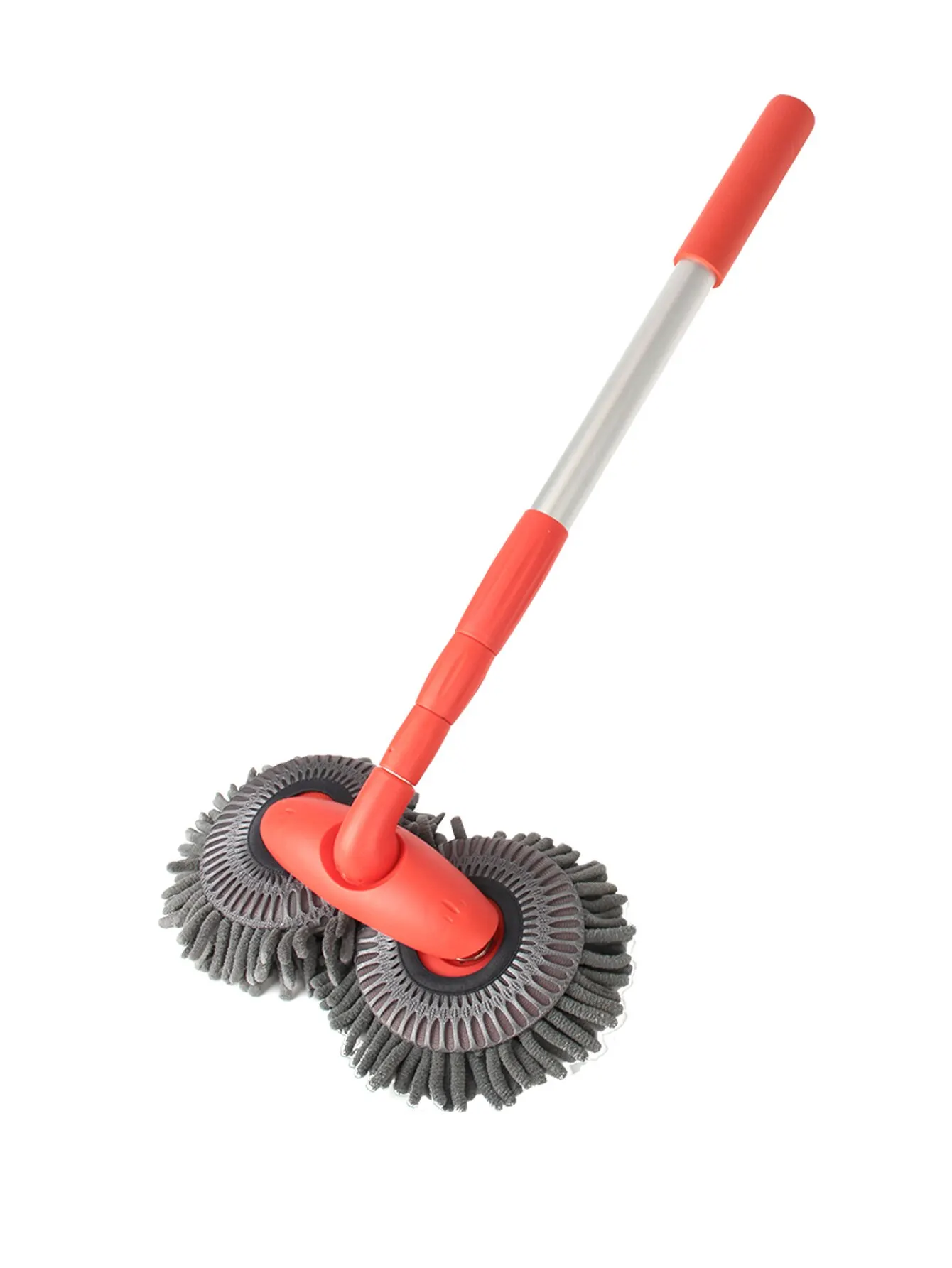 

Вращающаяся Щетка-швабра Для Мойки Автомобилей, Трехсекционная Телескопическая Щетка Для Крыши И Окон С Двойной Головкой