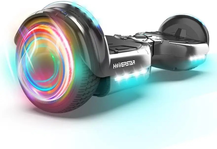 Bluetooth Hoverboard, LED Wheels Chrome Color Self Balance Scooter for Kids, Teenager (Chrome Red) Scooter for kids Scooter adul