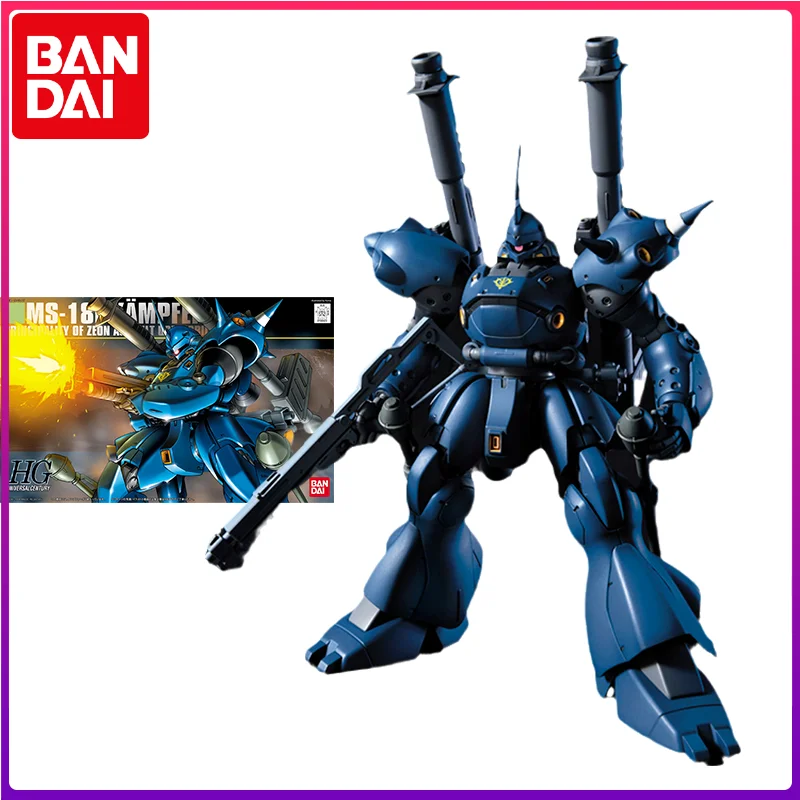 

Bandai Gundam Model Kit Anime Figure HGUC 1/144 MS-18E Kampfer Action Figures Collectible Ornaments Toys Gifts for Kids