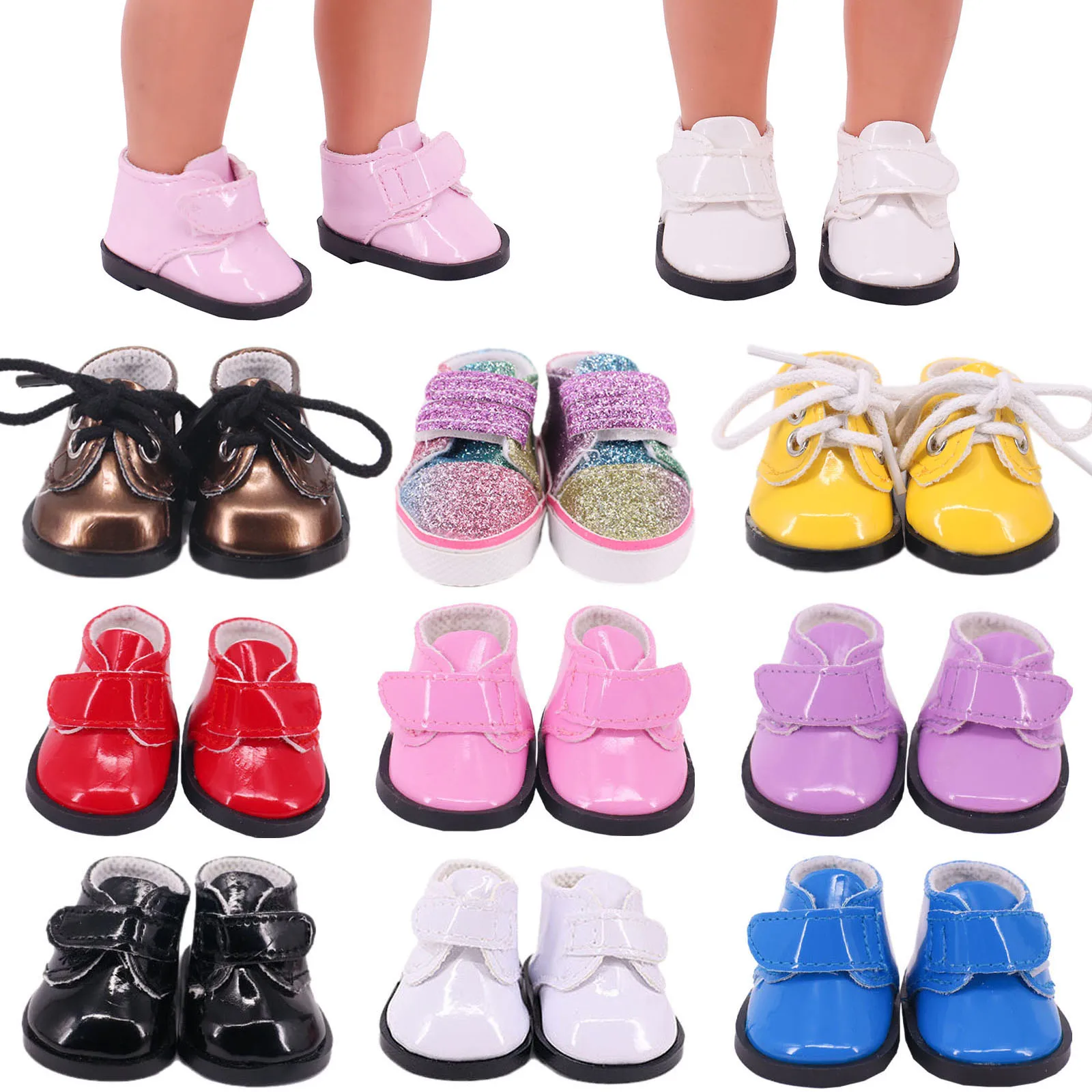 

5 см Маленькая кожаная обувь для куклы, модные кукольные ботинки EXO для 14,5 дюймовых Wellie Wishers и 1/6 BJD Blythe аксессуары для куклы, подарок для девоч...