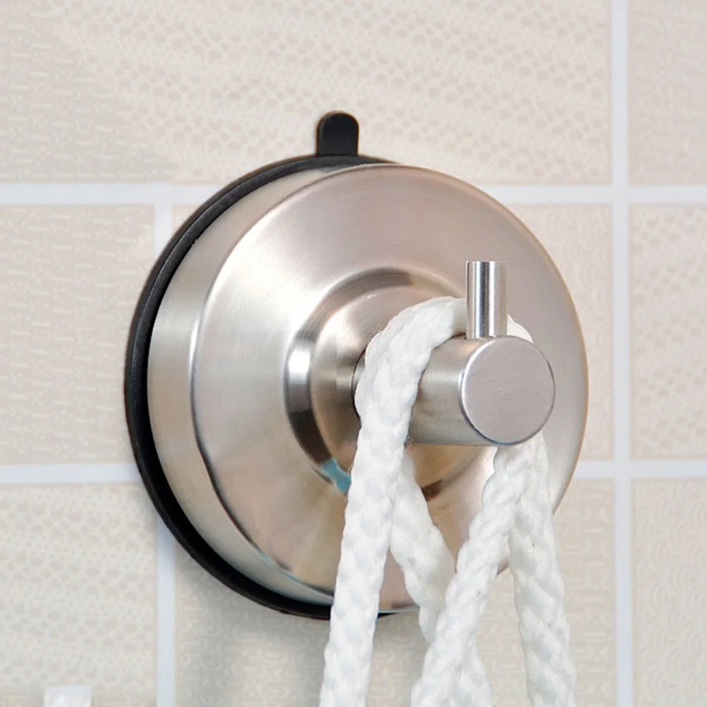 

Wall-mounted Stainless Steel Removable Suction Hooks Towel Rack Wall Hanger for Bathroom