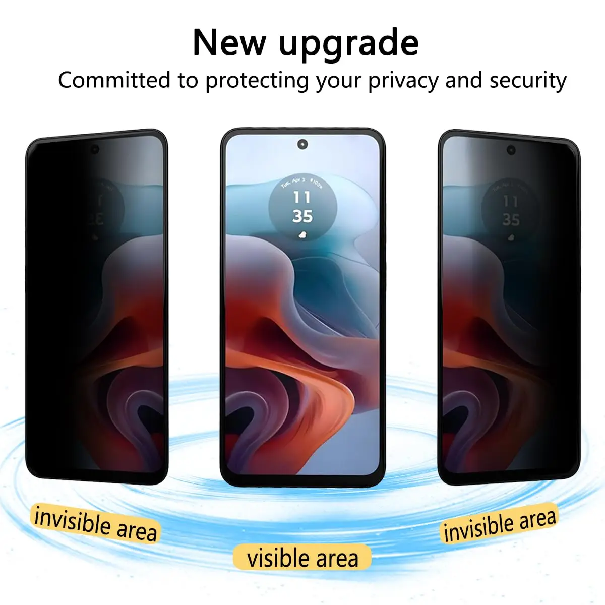 Антишпионская Защита экрана для Motorola Moto G34 конфиденциальность закаленное стекло