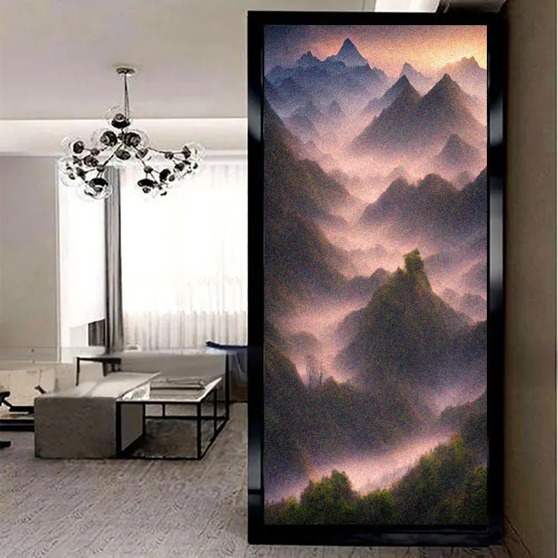 Туманные горные деревянные окна конфиденциальная оконная пленка декоративное